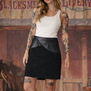 ✨ Vintage Python, Suede & Leather LeDominic Bellissimo Skirt  | ✨